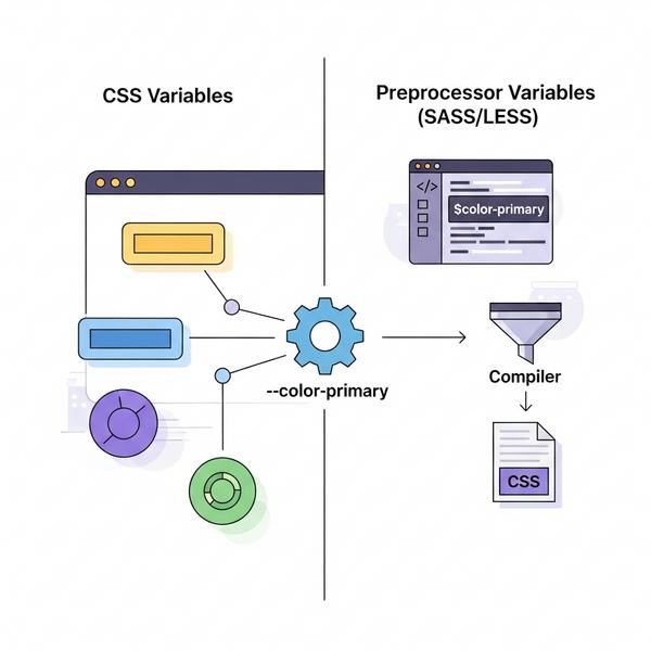so-sanh-chi-tiet-css-variables-vs-bien-preprocessor-sass-less So sánh Chi tiết: CSS Variables vs. Biến Preprocessor (SASS/LESS)